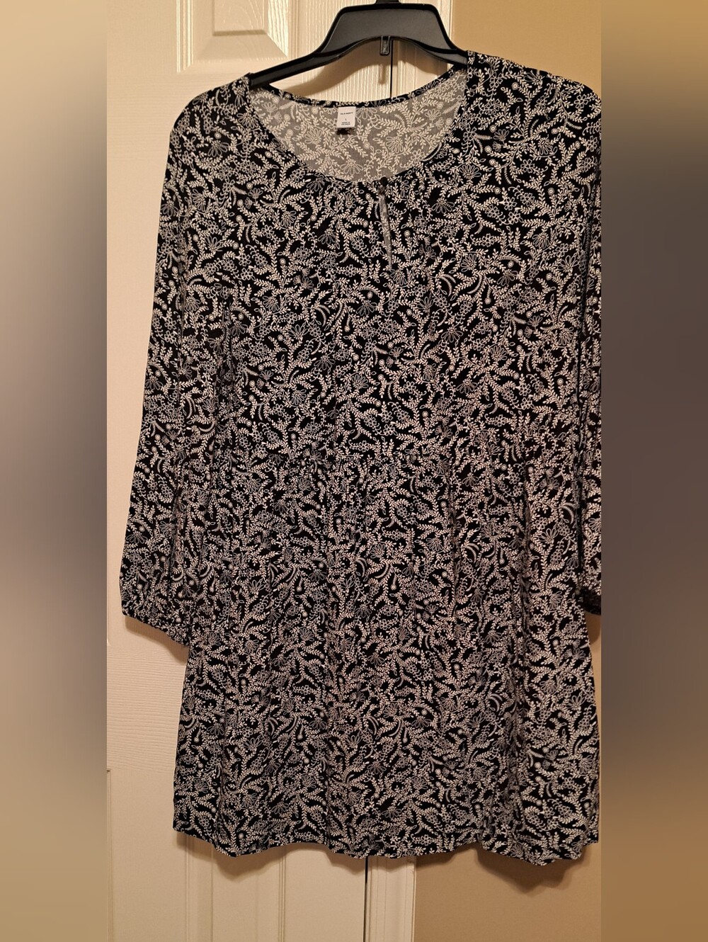 Old Navy Black & White BabyDoll Dress